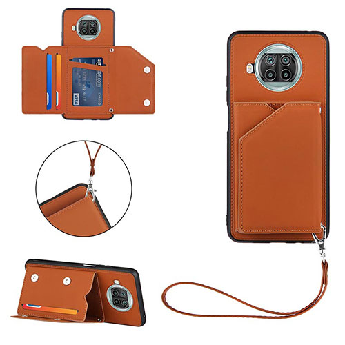 Soft Luxury Leather Snap On Case Cover Y03B for Xiaomi Mi 10T Lite 5G Brown