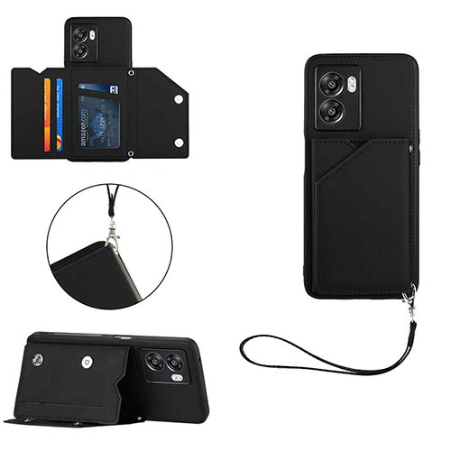 Soft Luxury Leather Snap On Case Cover YB1 for OnePlus Nord N300 5G Black