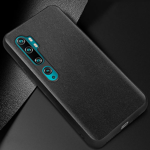 Soft Luxury Leather Snap On Case Cover Z02 for Xiaomi Mi Note 10 Black