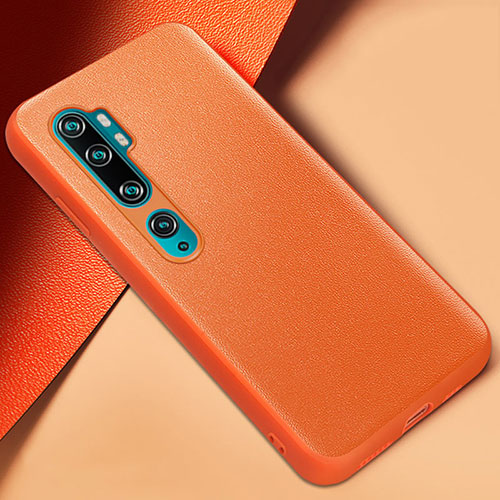 Soft Luxury Leather Snap On Case Cover Z02 for Xiaomi Mi Note 10 Pro Orange