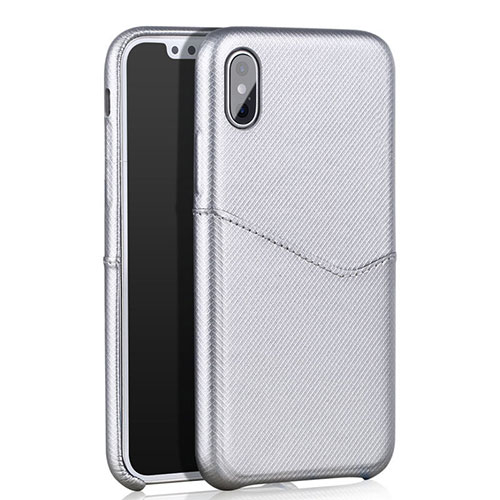 Soft Luxury Leather Snap On Case L05 for Apple iPhone Xs White