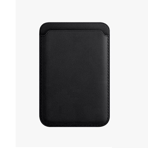 Soft Luxury Leather Wallet with Mag-Safe Magnetic for Apple iPhone 12 Black