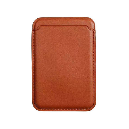 Soft Luxury Leather Wallet with Mag-Safe Magnetic for Apple iPhone 12 Brown