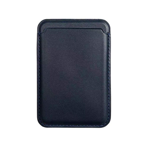 Soft Luxury Leather Wallet with Mag-Safe Magnetic for Apple iPhone 12 Mini Navy Blue