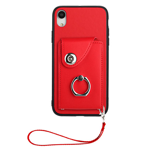 Soft Silicone Gel Leather Snap On Case Cover BF1 for Apple iPhone XR Red