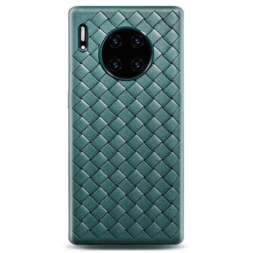 Soft Silicone Gel Leather Snap On Case Cover D01 for Huawei Mate 30 Green