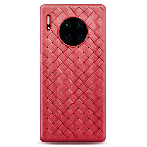 Soft Silicone Gel Leather Snap On Case Cover D01 for Huawei Mate 30 Pro 5G Red