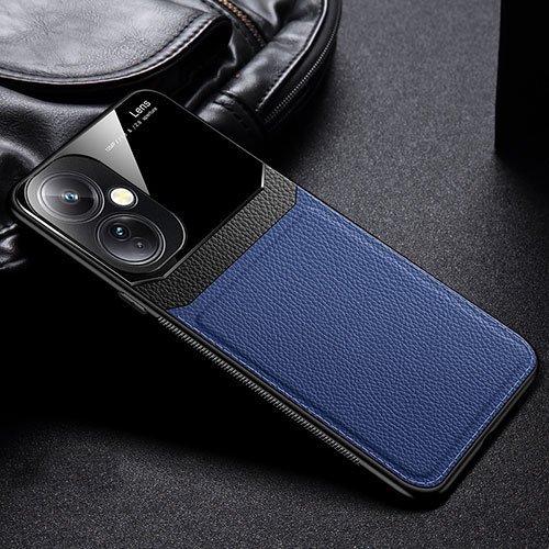 Soft Silicone Gel Leather Snap On Case Cover FL1 for OnePlus Nord CE 3 5G Blue