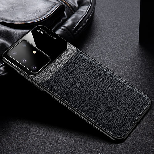 Soft Silicone Gel Leather Snap On Case Cover FL1 for Samsung Galaxy Note 10 Lite Black