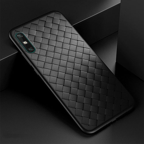 Soft Silicone Gel Leather Snap On Case Cover for Huawei Enjoy 10e Black