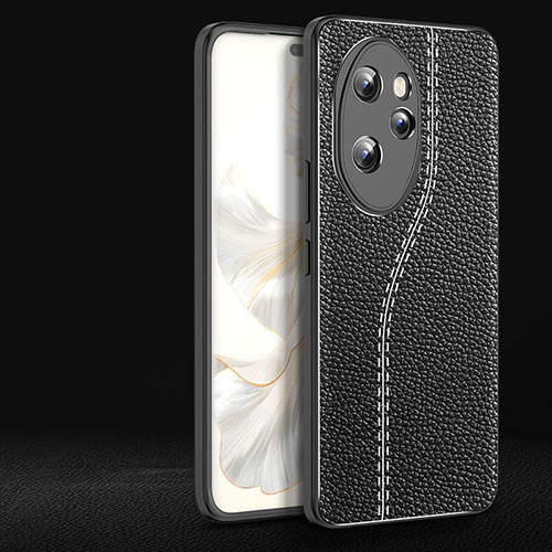 Soft Silicone Gel Leather Snap On Case Cover for Huawei Honor 100 Pro 5G Black