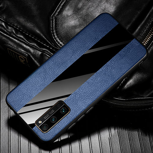 Soft Silicone Gel Leather Snap On Case Cover for Huawei Honor 30 Pro Blue