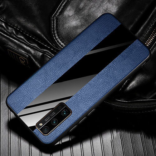Soft Silicone Gel Leather Snap On Case Cover for Huawei Honor 30 Pro+ Plus Blue