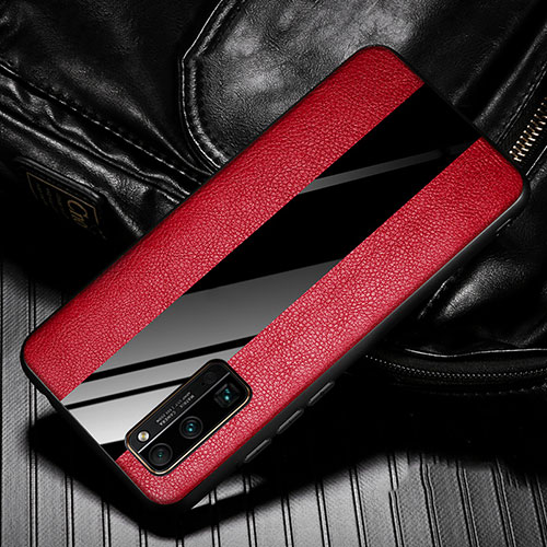 Soft Silicone Gel Leather Snap On Case Cover for Huawei Honor 30 Pro+ Plus Red