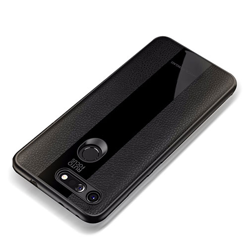 Soft Silicone Gel Leather Snap On Case Cover for Huawei Honor View 20 Black