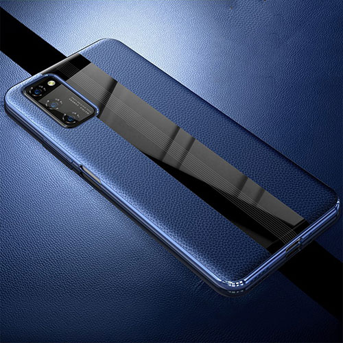 Soft Silicone Gel Leather Snap On Case Cover for Huawei Honor View 30 Pro 5G Blue