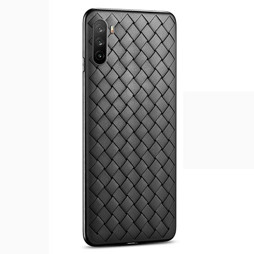 Soft Silicone Gel Leather Snap On Case Cover for Huawei Mate 40 Lite 5G Black