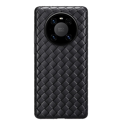 Soft Silicone Gel Leather Snap On Case Cover for Huawei Mate 40E 4G Black
