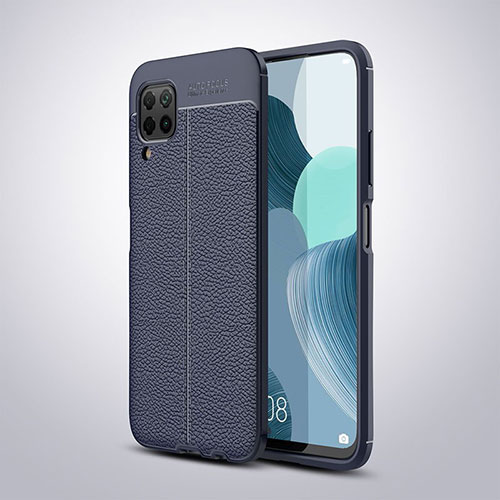 Soft Silicone Gel Leather Snap On Case Cover for Huawei Nova 6 SE Blue