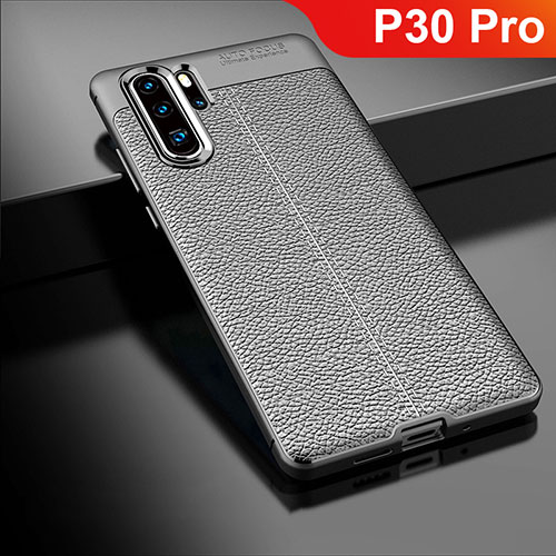 Soft Silicone Gel Leather Snap On Case Cover for Huawei P30 Pro New Edition Black