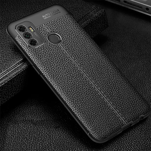 Soft Silicone Gel Leather Snap On Case Cover for Oppo A33 Black