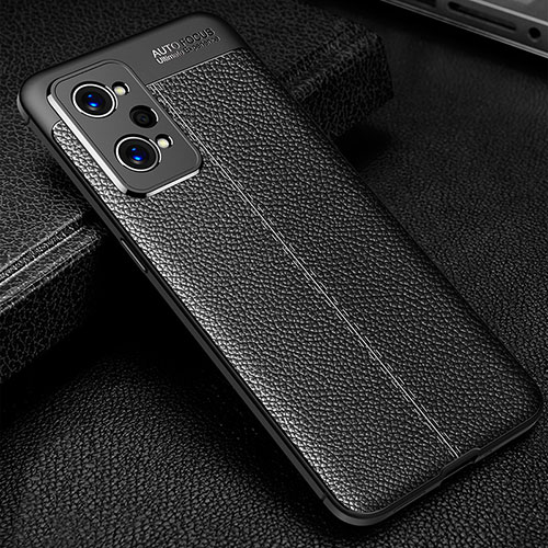 Soft Silicone Gel Leather Snap On Case Cover for Realme GT2 Pro 5G Black