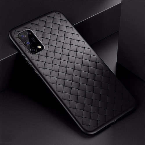 Soft Silicone Gel Leather Snap On Case Cover for Realme V5 5G Black
