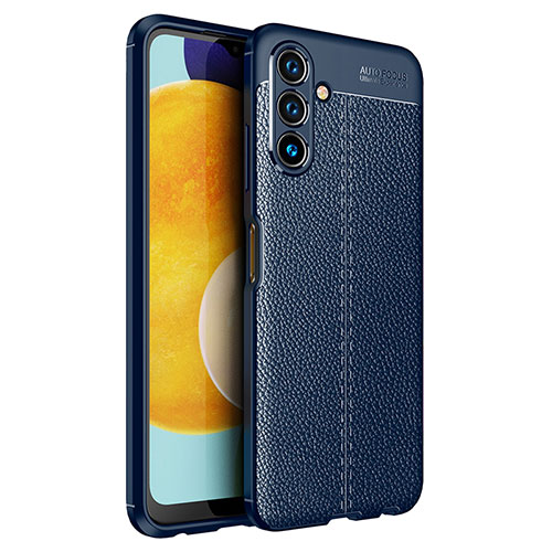 Soft Silicone Gel Leather Snap On Case Cover for Samsung Galaxy A13 5G Blue