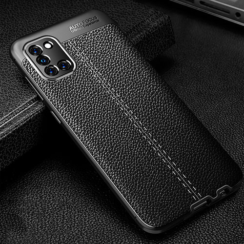 Soft Silicone Gel Leather Snap On Case Cover for Samsung Galaxy A31 Black