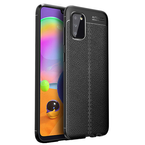 Soft Silicone Gel Leather Snap On Case Cover for Samsung Galaxy M02s Black