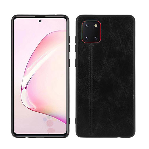 Soft Silicone Gel Leather Snap On Case Cover for Samsung Galaxy M60s Black