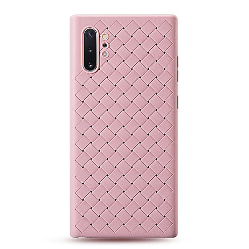 Soft Silicone Gel Leather Snap On Case Cover for Samsung Galaxy Note 10 Plus 5G Rose Gold