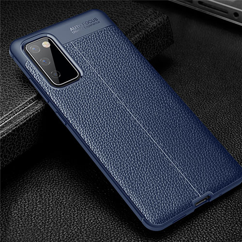Soft Silicone Gel Leather Snap On Case Cover for Samsung Galaxy S20 FE 4G Blue
