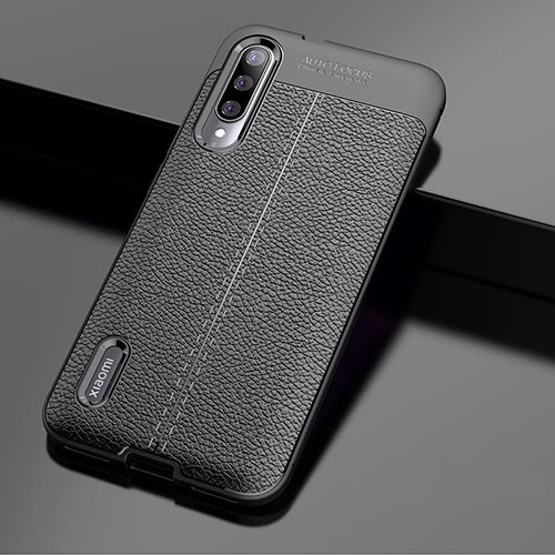 Soft Silicone Gel Leather Snap On Case Cover for Xiaomi CC9e Black