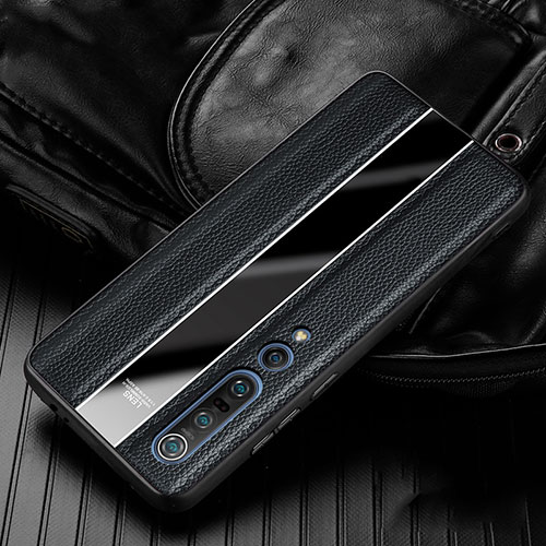 Soft Silicone Gel Leather Snap On Case Cover for Xiaomi Mi 10 Pro Black