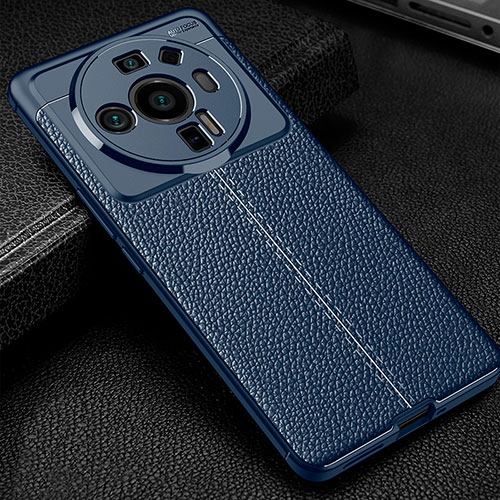 Soft Silicone Gel Leather Snap On Case Cover for Xiaomi Mi 12 Ultra 5G Blue
