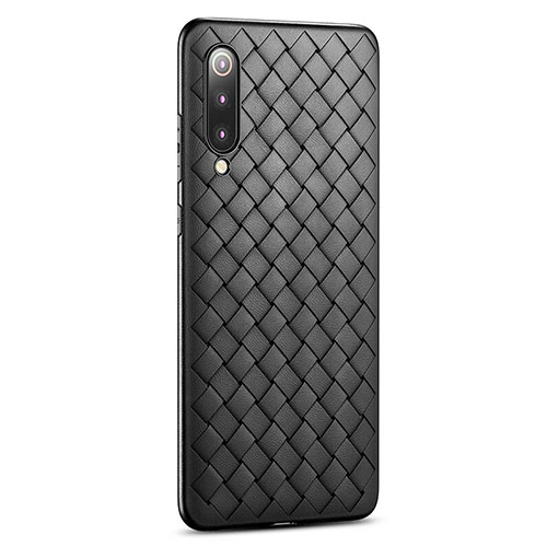 Soft Silicone Gel Leather Snap On Case Cover for Xiaomi Mi 9 Black