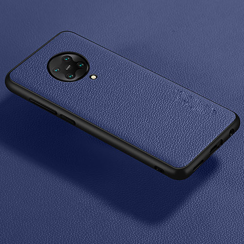 Soft Silicone Gel Leather Snap On Case Cover for Xiaomi Poco F2 Pro Blue