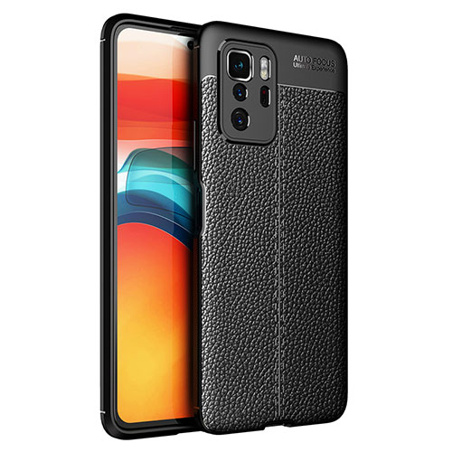 Soft Silicone Gel Leather Snap On Case Cover for Xiaomi Poco X3 GT 5G Black