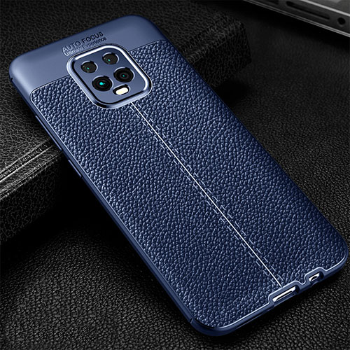 Soft Silicone Gel Leather Snap On Case Cover for Xiaomi Redmi 10X 5G Blue
