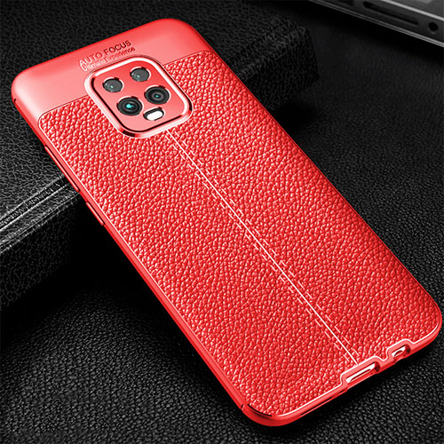 Soft Silicone Gel Leather Snap On Case Cover for Xiaomi Redmi 10X 5G Red