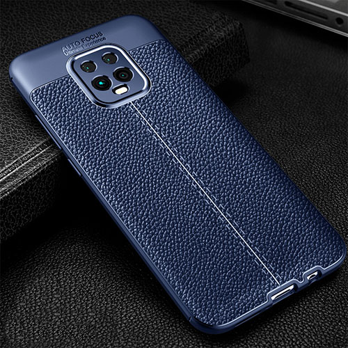 Soft Silicone Gel Leather Snap On Case Cover for Xiaomi Redmi 10X Pro 5G Blue