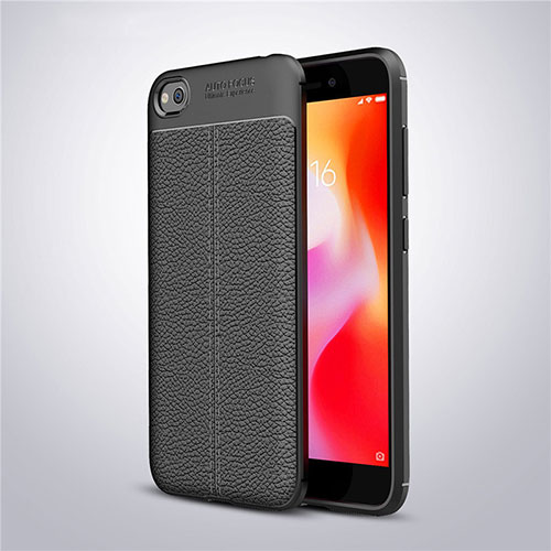 Soft Silicone Gel Leather Snap On Case Cover for Xiaomi Redmi Go Black