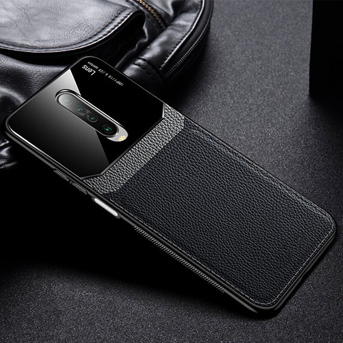 Soft Silicone Gel Leather Snap On Case Cover for Xiaomi Redmi K30 4G Black