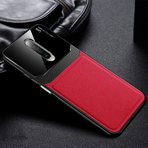 Soft Silicone Gel Leather Snap On Case Cover for Xiaomi Redmi K30 4G Red
