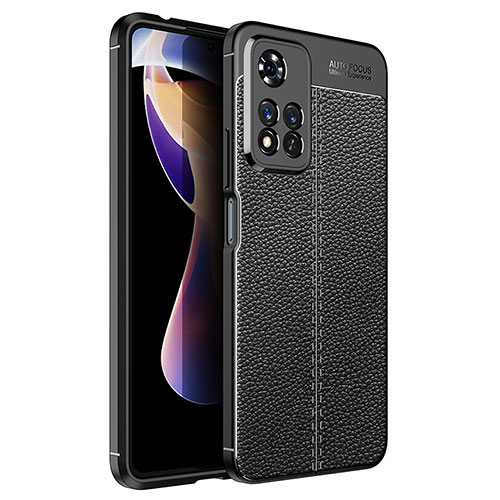 Soft Silicone Gel Leather Snap On Case Cover for Xiaomi Redmi Note 11 Pro+ Plus 5G Black