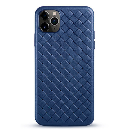 Soft Silicone Gel Leather Snap On Case Cover G01 for Apple iPhone 11 Pro Blue