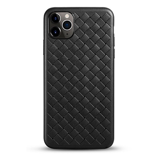 Soft Silicone Gel Leather Snap On Case Cover G01 for Apple iPhone 11 Pro Max Black