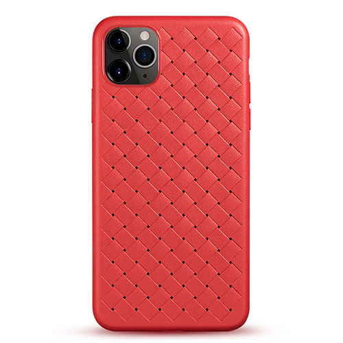 Soft Silicone Gel Leather Snap On Case Cover G01 for Apple iPhone 11 Pro Red