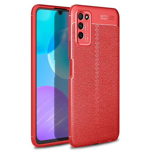 Soft Silicone Gel Leather Snap On Case Cover H01 for Huawei Honor 30 Lite 5G Red